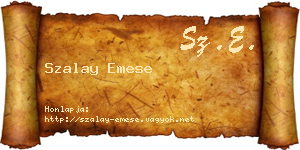 Szalay Emese névjegykártya